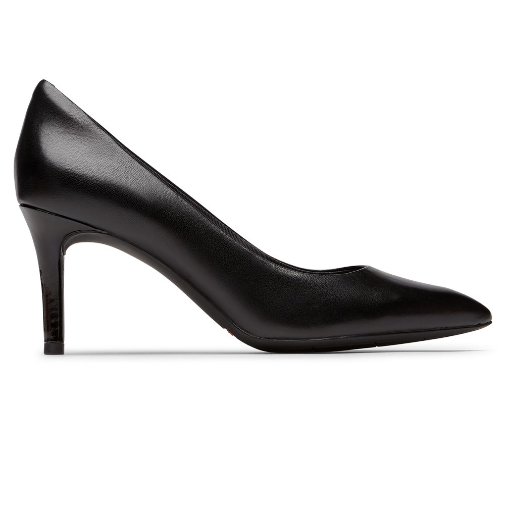 Rockport Total Motion 75Mm Pointed Toe Heel - Womens Pumps - Black - NZ (TIN-682470)